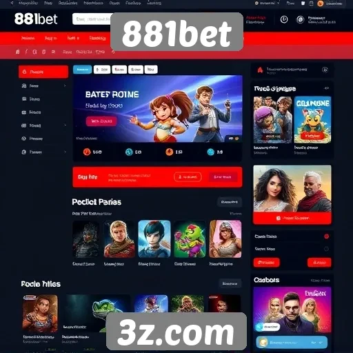 Interface e usabilidade do site 881bet