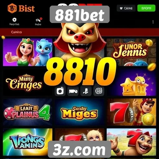 Principais jogos disponíveis no 881bet