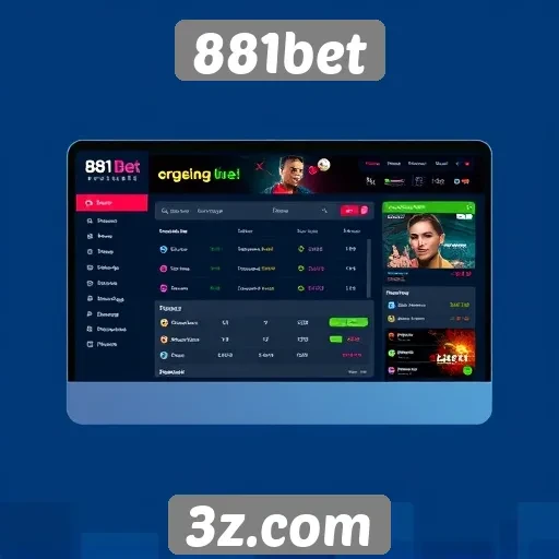 Análise da interface do usuário do site 881bet